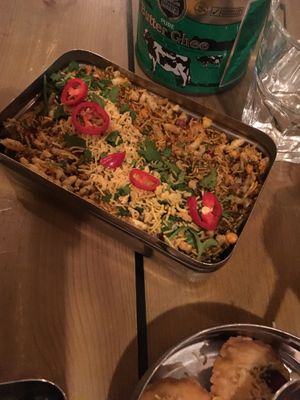 Another starter (weird portion size just tasted like Bombay mix)  at Mowgli - Bold St in Liverpool