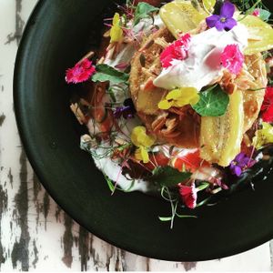 coconut hot cakes at The Glass Den in Coburg