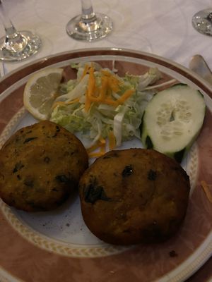 Frittele di patate e spinaci  at Jaipur in Turin