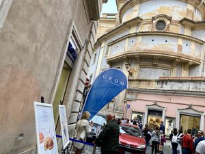 store front at Grom - Maddalena in Rome
