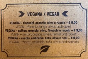 Vegan salads too! at La Licata in Rome