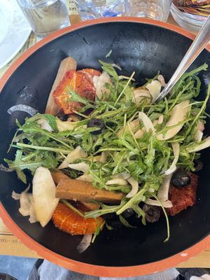 Seitan orange salad  at La Licata in Rome