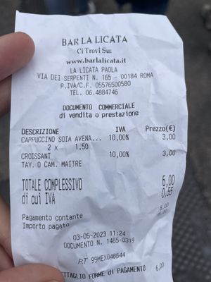   at La Licata in Rome