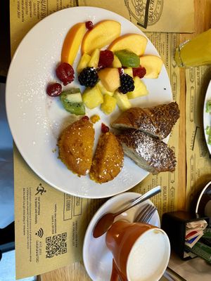 The vegan breakfast option   at La Licata in Rome