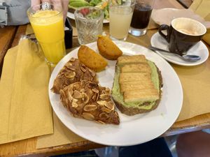 Vegan breakfast (subbed avocado toast with tofu (specify no egg) for the fruit)  at La Licata in Rome