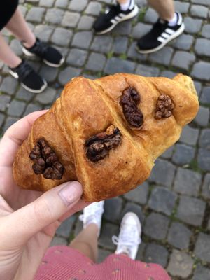 Vegan Walnut crossaint at La Licata in Rome