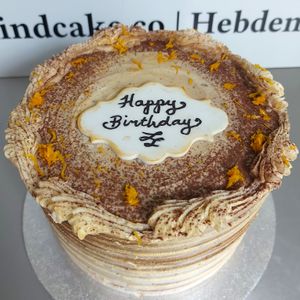 Chocolate Orange cake, personalised at The Kind Cake Co in Hebden Bridge