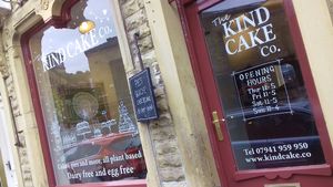 Kind Cake Co's shop in Hebden Bridge at The Kind Cake Co in Hebden Bridge