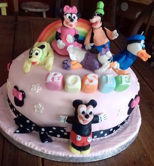 Disney figures cake for a party at The Kind Cake Co in Hebden Bridge