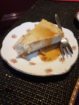 New York cheesecake with maple syrup  at The Kind Cake Co in Hebden Bridge