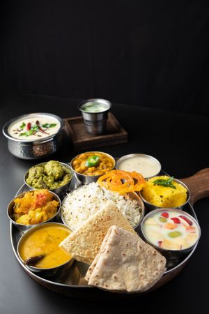 Unlimited Buffet with wide range of Gujarati, North Indian dishes cooked fresh everyday at Swaad Art of Saatvik Food. - Desker Rd in Central Singapore