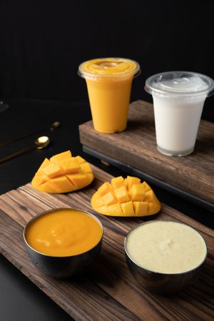 Homemade Aamras and Shrikhand at Swaad Art of Saatvik Food. - Desker Rd in Central Singapore