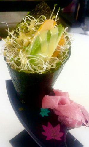 Alfafa Sprout & Avocado Hand Roll at Veg 6 in Hong Kong Island