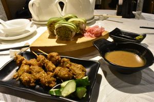 Sushi and skewers at Veg 6 in Hong Kong Island