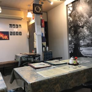 inside the restaurant at Rokumeien in Nara