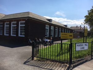 outside at Shanti Cafe in Saltburn-by-the-sea