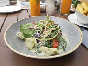 Spinatravioli at Pier 14 in Seebad Zinnowitz