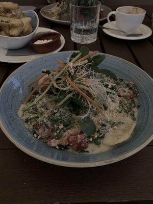 Yum vegan dish  at Pier 14 in Seebad Zinnowitz