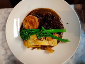 Wellington, Yorkshire pudding, red wine gravy, red cabbage  at 1847 Bristol in Bristol