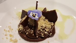 Textures of chocolate (vegan option) at 1847 Bristol in Bristol
