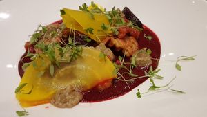 Textures of beetroot at 1847 Bristol in Bristol