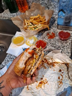 Barbecue burger and cheese fries at Epik Burger in Jacksonville