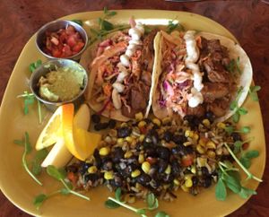 jackfruit tacos were delicious at Go Vegan Cafe in Las Vegas