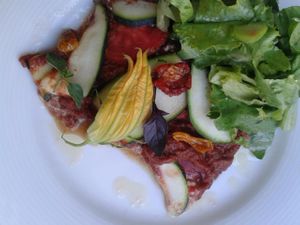 Raw lasagne
(seasonal) at Kulonjarat Raw & Vegan Bistro in Eger