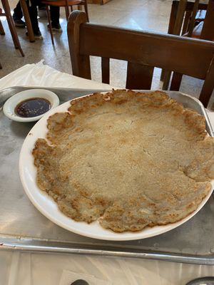 Potato pancake.   Confirmed vegan.  They usually are in Korea but of course still ask!  at Shoue-Hyang in Sokcho