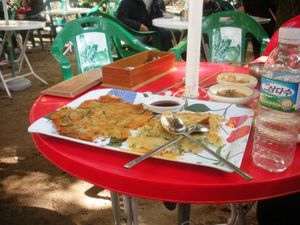 Fried grated potato pancake (kamja jeon) at Shoue-Hyang in Sokcho