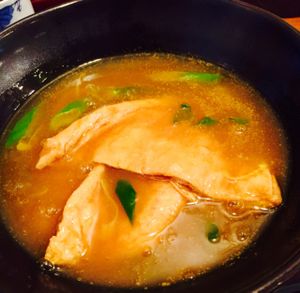 Ama-kitsune curry udon at Mimikou in Kyoto