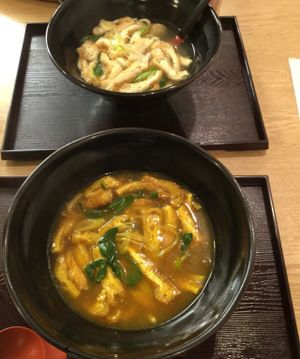 kizane kitsune udon & kitsune curry udon at Mimikou in Kyoto