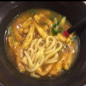 vegetarian curry udon  at Mimikou in Kyoto