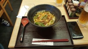 Udon tempura at Mimikou in Kyoto