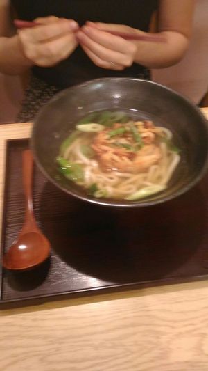 Tempura udon at Mimikou in Kyoto