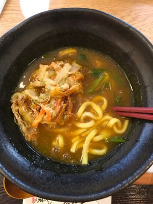 Veggie tempura curry udon- SO good! at Mimikou in Kyoto