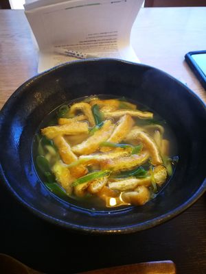 Vegan tofu udon at Mimikou in Kyoto