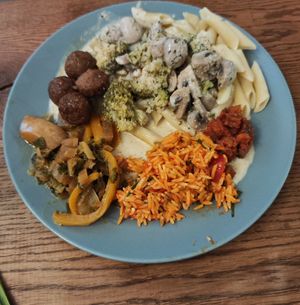 Dish from the buffet at Fancy Foods in Wuppertal