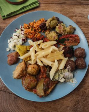 Dish from the buffet at Fancy Foods in Wuppertal