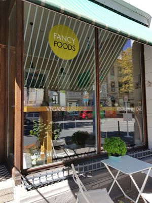 Front door at Fancy Foods in Wuppertal