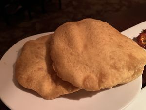 Puffed bread  at Amrit Palace Indian Restaurant in Ocala