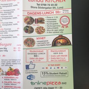 vegan and gluten free pizza...or falafel? Your choice! at Lunda Kitchen in Lund