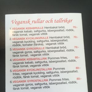 6 different vegan wraps and plates to choose from  at Lunda Kitchen in Lund