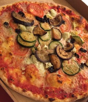 vegan-vegetarian pizza  at Lunda Kitchen in Lund