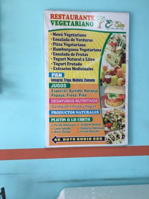 menu Feb 2023 at Restaurante Vegetariano El Eden in Cajamarca