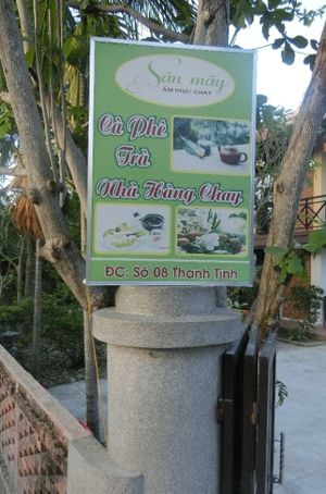 Front view at San May Vegetarian in Hue