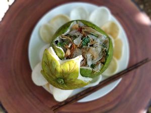 pomelo salad at San May Vegetarian in Hue