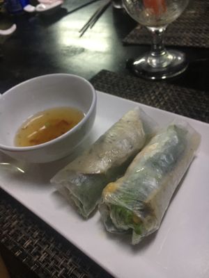 Fresh spring rolls  at San May Vegetarian in Hue