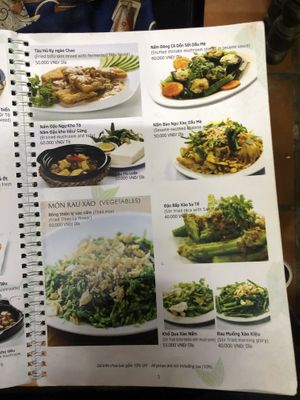 Vegetabkes at San May Vegetarian in Hue