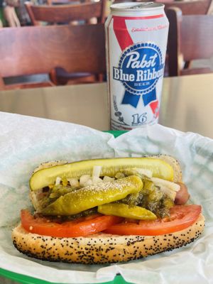 Chicago dog impossible   at Mustard's Last Stand - Harbor City Blvd in Melbourne